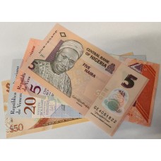 GUYANA NIGERIA VENEZUELA . VARIOUS CURRENCY BANKNOTES 